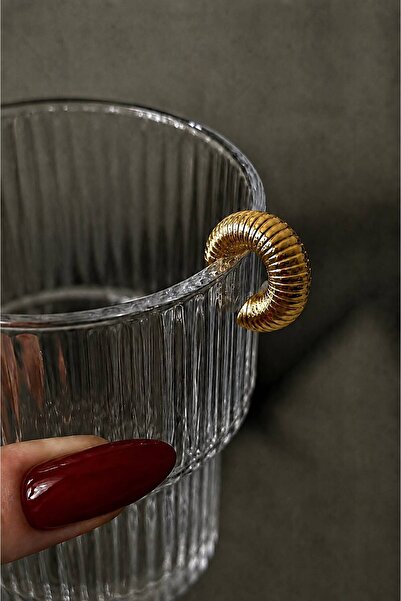 GONESSA Gold Premium Anti-Tarnish Earcuff |   Curved Serrated Hoop Cartilage ...