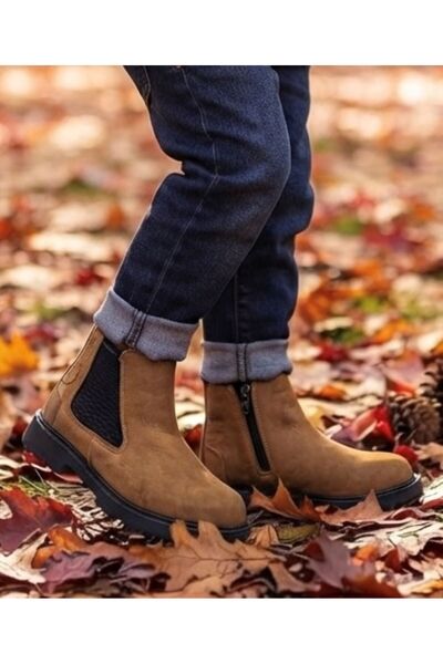 Guppy Kids Genuine Leather and Orthopedic Sole Unisex Chelsea Boots