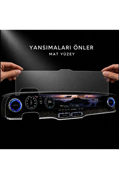 Engo Mercedes GLC İle Uyumlu Mat Ekran Koruyucu 39.1 İnç Multimedya Ve Gösterge, Yansıma Ve Parlama Önleyici