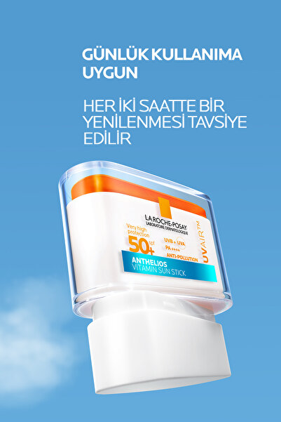 La Roche Posay Anthelios UVAIR SPF50+ Stick Formda Çok Yüksek Yüz Güneş Koruması Sağlayan Güneş Kremi 10 ml / 9 gr