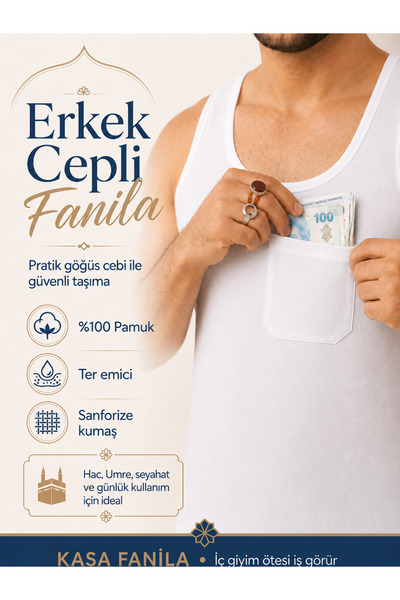 ihvan online Men's Pocket Undershirt-1146