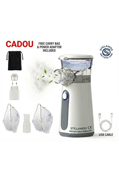 STELAMOS Aparat aerosoli Portabil Copii si Adulti, Nebulizator ultrasonic, Me...