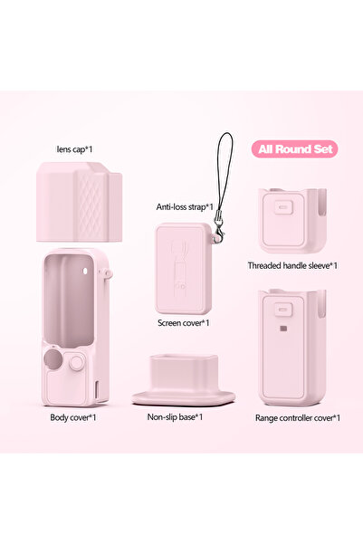 Choice6 6-piece pink set Silicone Cover for DJI Osmo Pocket 4 Soft Flexible P...