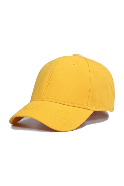 ELEVEN MARKETS Yellow Sports Hat with Adjustable Back Strap Yellow Düzrenk Wo...
