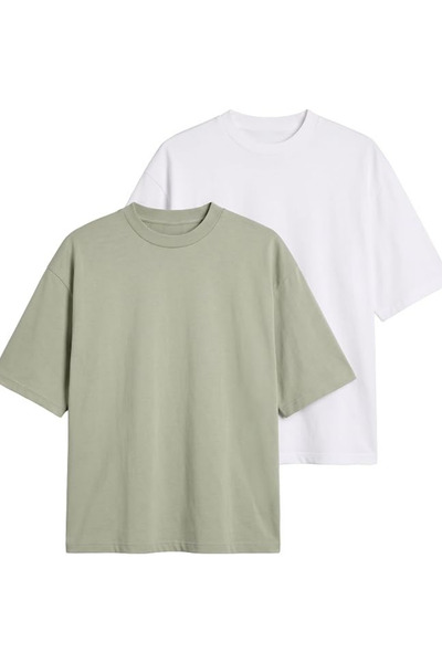 ANTHONY JACKSON Box of 2 Premium Men's Oversize T-Shirts Alessandro