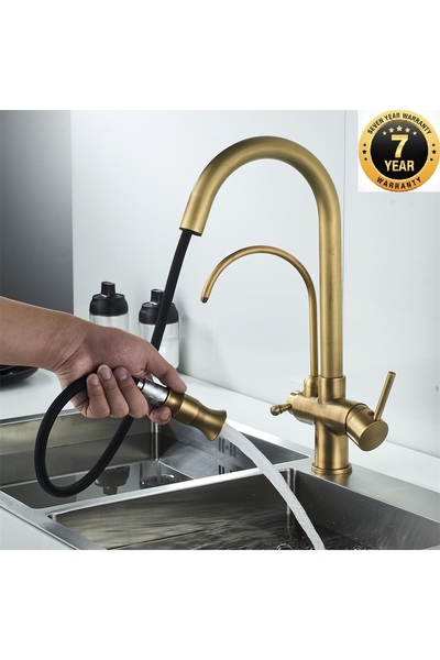 OEM Kitchen Sink Faucet with Dual Flow Water Purification Outlet Antique New