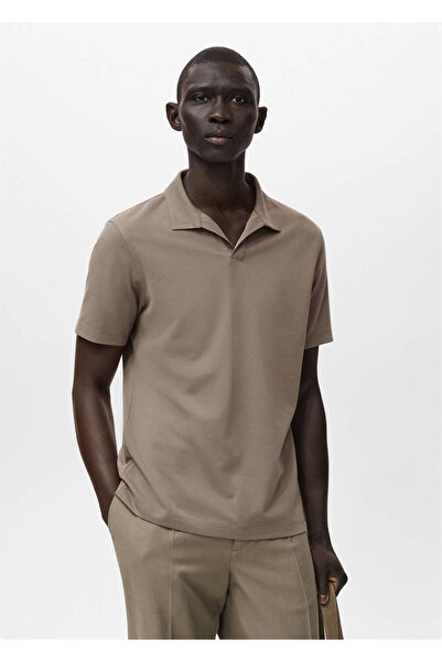 MANGO Man Pamuklu pike polo gömlek