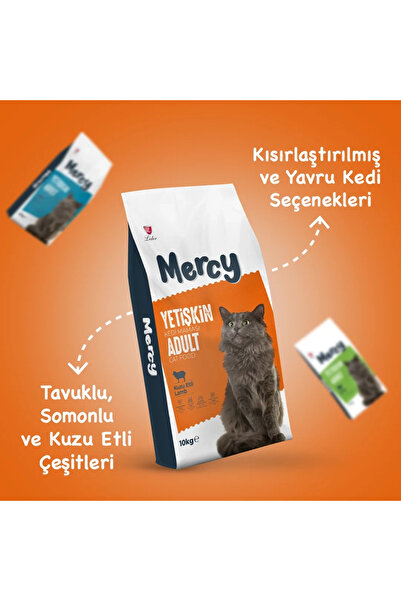 Mercy Kuzu Etli Yetişkin Kedi Maması 10 Kg
