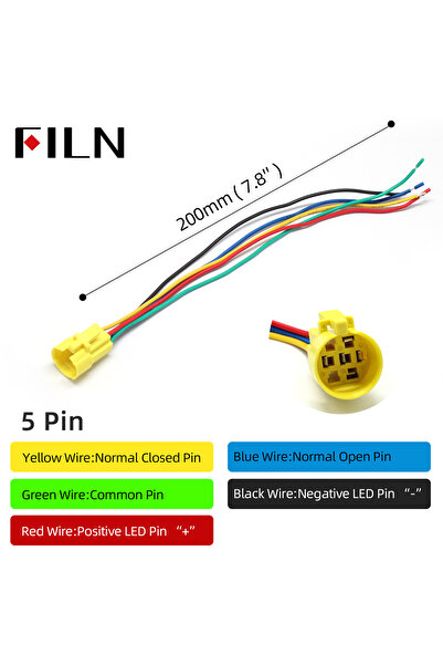 Choice48 19mm Stainless Steel Latching Connector FILN Warning LED 12V 19mm In...