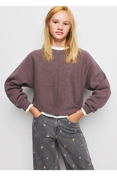 MANGO Kids Yıldız işlemeli wide leg jean
