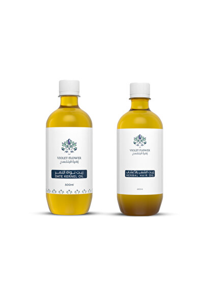 Violet Flowers Date seed oil with herbal hair oil