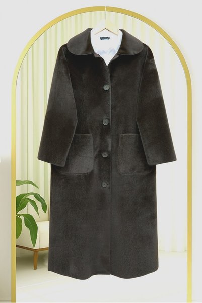 Modamorfo Buttoned Pocket Coat - K. Brown