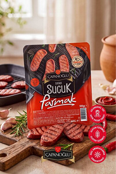 Çapanoğlu Fermente Dana Parmak Sucuk 500 Gr Küçük Boyutlu Pratik Form 4'lü Ge...