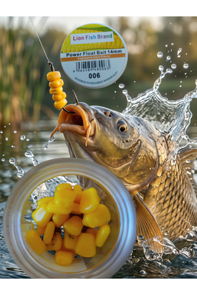 LION FISH 1 kutu/25adet Brand Power Float Bait 1 kutu/25adet 14 mm Yoğun Mısı...