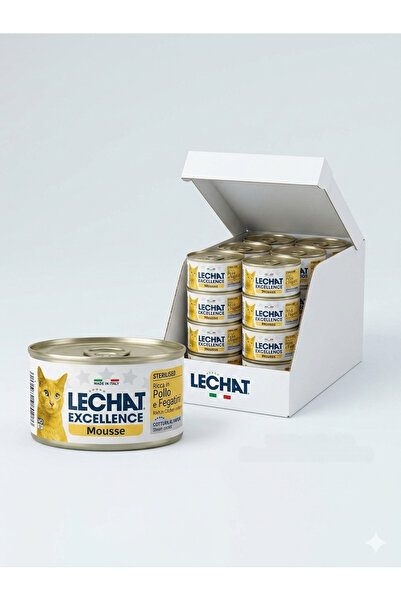 Lechat Exc طعام رطب للقطط المعقمة (موس) من ماركة LeChat Excellence الغنية بال...