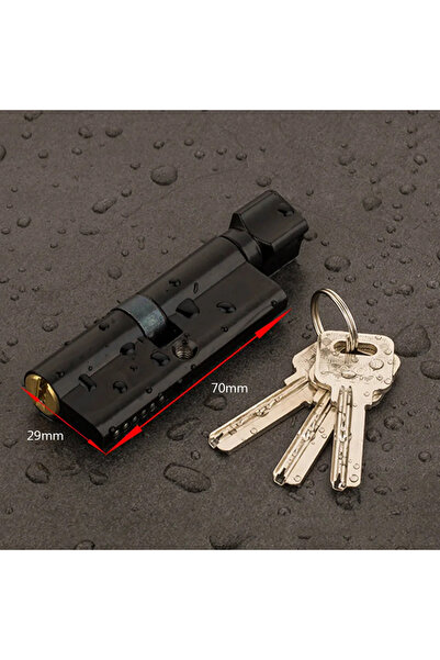 Choice1 Black Door Cylinder Lock Biased 70mm 3 Keys Anti-Theft Entrance AB Do...