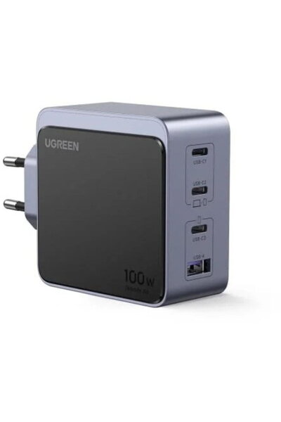 Ugreen Încărcător de rețea Nexode Air 100W, Încărcare rapidă GaN, 3x USB-C, 1...