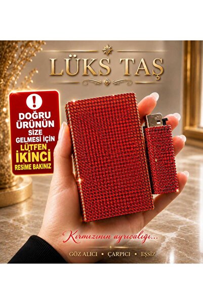 Lüks Taş Yılbası Ozel Sigara Kutusu Ve Çakmak Slender Touch Blue
