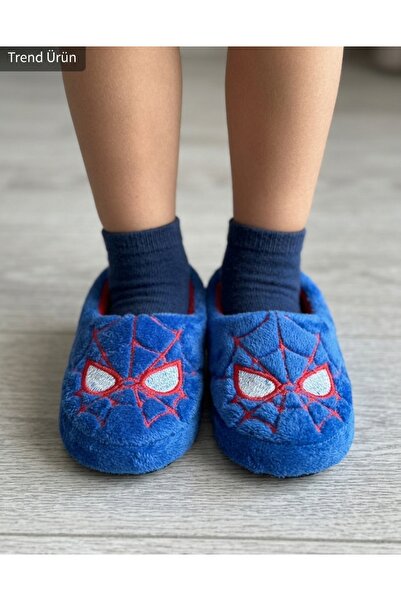 Bold Boutique Örümcek Adam Figürlü Çocuk Kreş Ayakkabısı Kışlık Ev Botu Pandu...