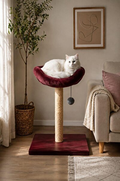 S2 Kedi Tırmalama Tahtası Oyun Evi Silinebilir kumaş Lüks Geniş (30cm)