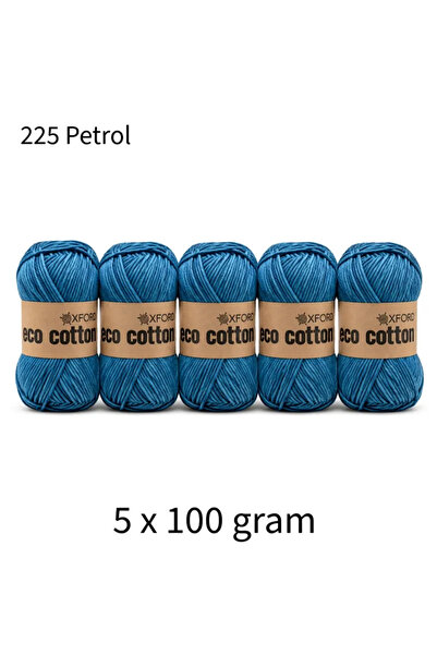 Oxford İplik 5'li Paket Eco Cotton 100gr-200m No:225 Petrol