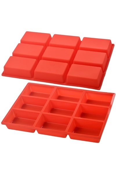 Choice1 2pcs 1/2pack Silicone Mini Loaf Pan 9-Cavity Non-Stick Bread Pan for ...