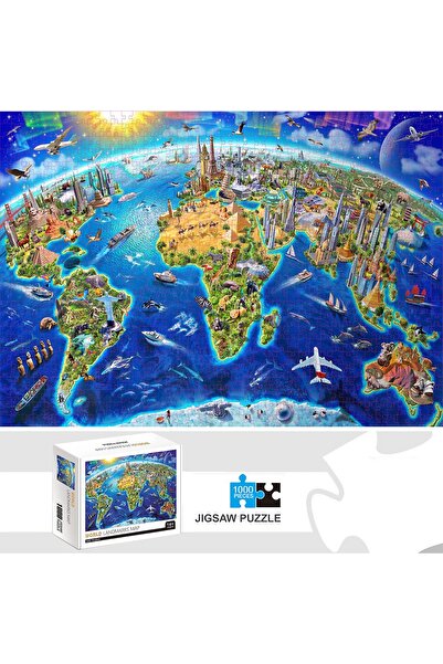 Choice World Landmarks Map 1000 Pieces World Landmarks Map Jigsaw Puzzles for...