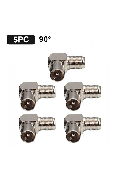 Choice 1 SET 5Pcs/set 90 Degree Right Angled Cable Connector TV Aerial RF Coa...