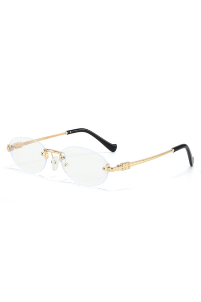 Choice4 Transparent Oval Frameless Sunglasses 2025 New Sunglasses Retro Sungl...