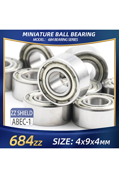 Choice ١٠ قطع من محامل 684zz ABEC-1 FUSHI 684 2RS مقاس 4x9x4 مم، ١٠ قطع من مح...