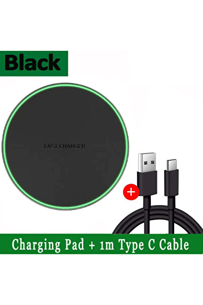 Choice Black with cable 40W Fast Wireless Charging Stand, Universal Qi Charge...