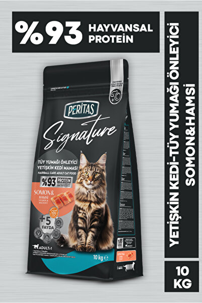 PERİTAS Signature Somonlu Yetişkin Kedi-Tüy Yum. Önl. 10 kg