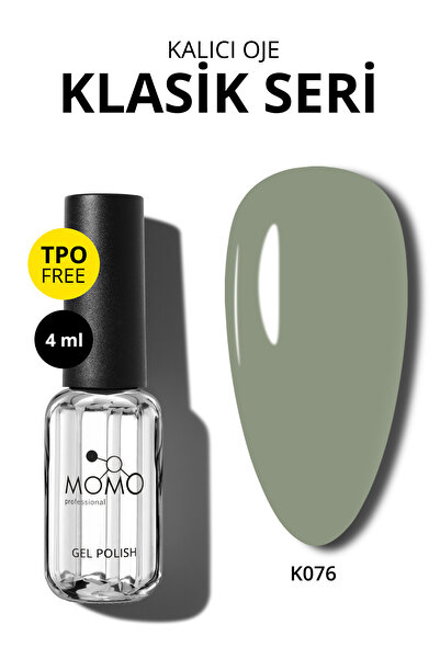MOMO professional Kalıcı Oje K076, Açık Haki, 4 ml