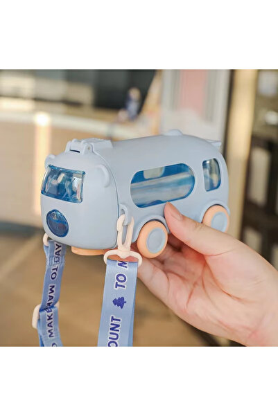 Choice7 0.5L blue LUSQI 0.5L Cute Toy Car Cup With Straw Indoor And Outdoor W...