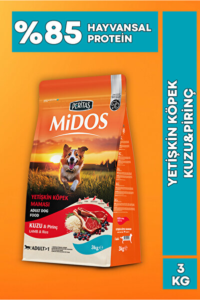 PERİTAS Midos Kuzu ve Pirinçli Yetişkin Köpek Maması Maintenance 3kg