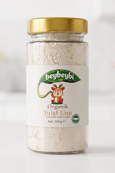 BEYBEYBİ Organik Tam Yulaf unu 250gr