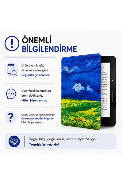 Amazon Kindle Paperwhite 4 - 10. Nesil 2018 Uyumlu Kitap Okuyucu Kılıfı Fırtı...