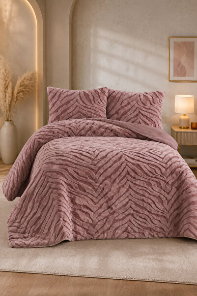 Çeyiz Diyarı Malaga Rabbit Hair Double Bedspread 220X240 Brown