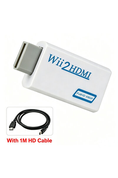 Choice1 White with HD Cable WII to HDMI-compatible Converter with 3.5mm Audio...