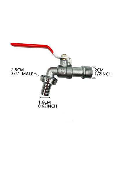 Choice 1/2'' A Garden Irrigation Zinc Alloy Faucet 1/2 inch IBC Water Tank Fa...
