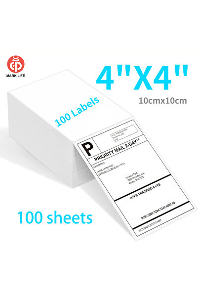 Choice 100 sheets 4x4 4"x6" inch Thermal Label Paper 100x150mm 100/500PCS Wat...