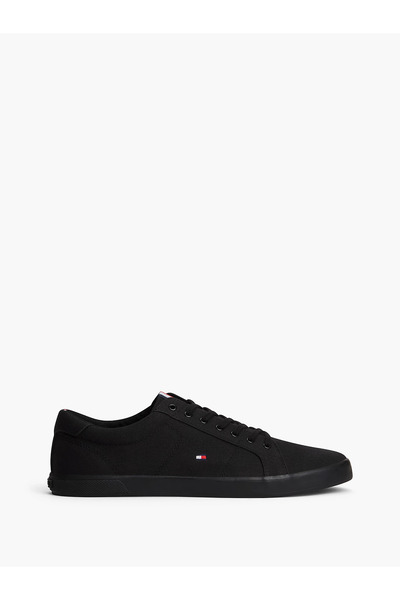 Tommy Hilfiger Men's Brand Logo Black Sneakers Suitable for Daily Use