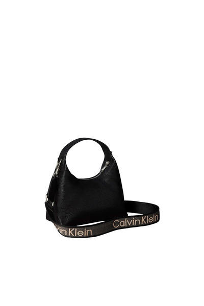 Calvin Klein Kadın Marka Logolu Günlük Kullanıma Uygun Siyah Omuz Çantası