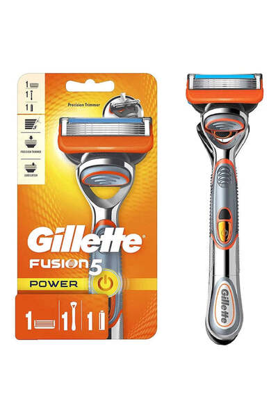Gillette Razor Fusion5 Power, 5 Anti-Irritation Blades, 1 Refill Included