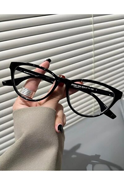 LOOKUP NEW Nila 51 Ekartman Siyah Cat Eye Kemik Şeffaf Kadın Erkek Unisex Mav...