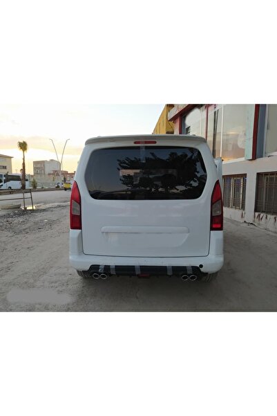 OTO H.İ.T. PEUGEOT PARTNER UYUMLU BODY KİT DİFÜZÖR 4 ÇIKIŞ YUVARLAK SİYAH MOD...