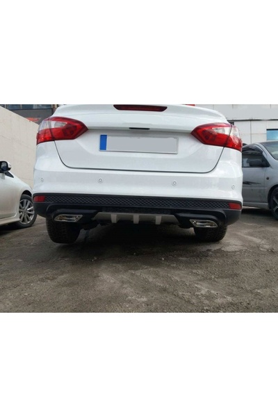 OTO H.İ.T. FORD FOCUS 3 UYUMLU BODY KİT DİFÜZÖR 2 ÇIKIŞ GRİ KARE