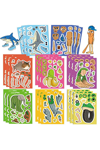 Choice 10x14cm 16 sheet 16pcs / Set Tung Tung Sahur Make Your Own Face DIY Pu...