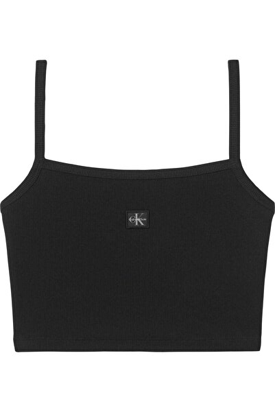 Calvin Klein Women's Brand Logo Black Bustier Suitable for Daily Use