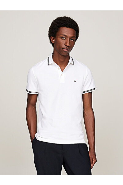Tommy Hilfiger Men's Brand Logo Cotton Polo Collar Short Sleeve Stylish Looki...